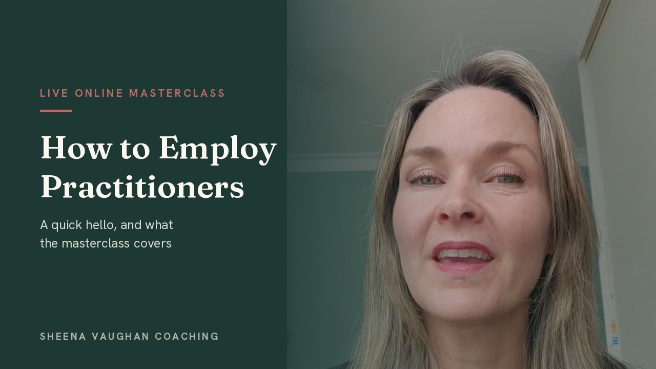 Sheena Vaughan introducing the How to Employ Practitioners masterclass